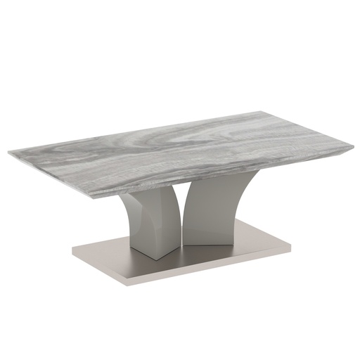 Napoli Light Grey Faux Marble Rectangular Coffee Table 4