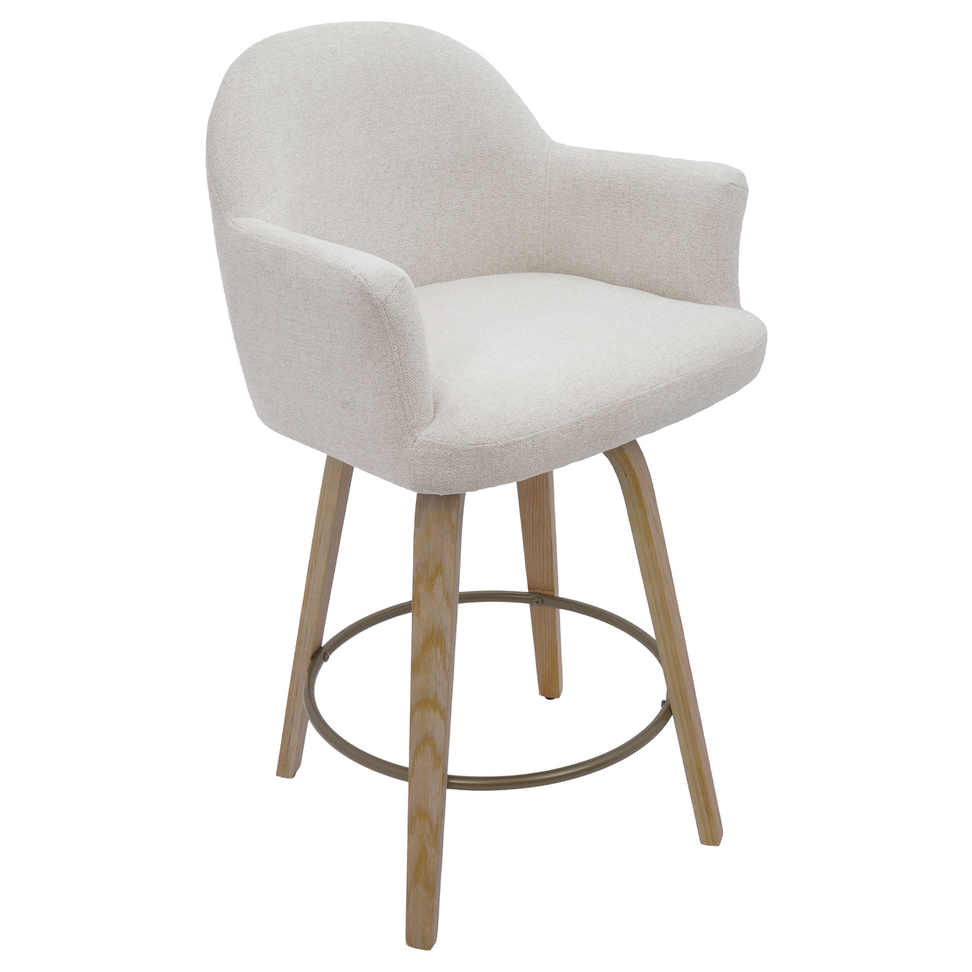 Torra Oat Swivel Counter Stool with Arms, 26" 4