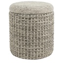 Indigo Round Storage Ottoman
