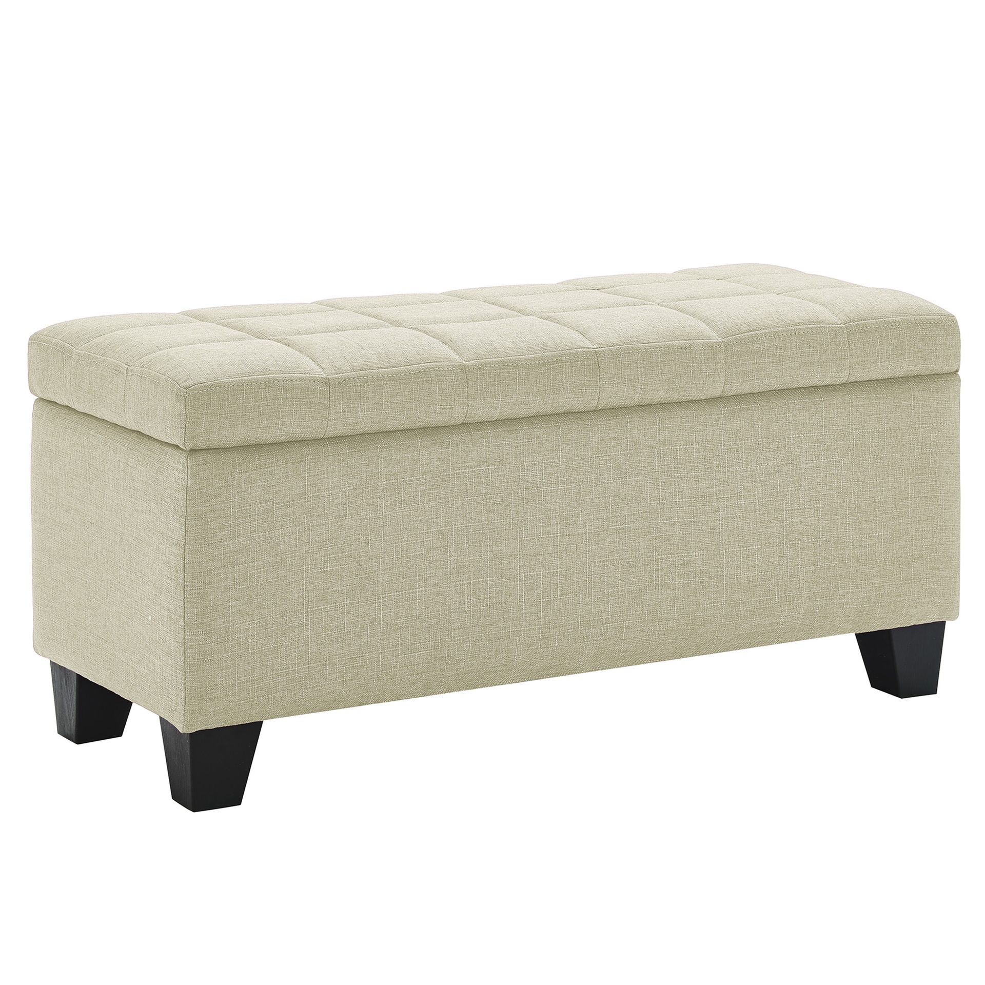 Lila Beige Tufted Storage Ottoman Bench 4