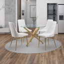 Carmilla/Antoine 5-Piece Round Glass Dining Set
