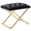Rada Velvet Bench with Brushed Gold Stainless Steel