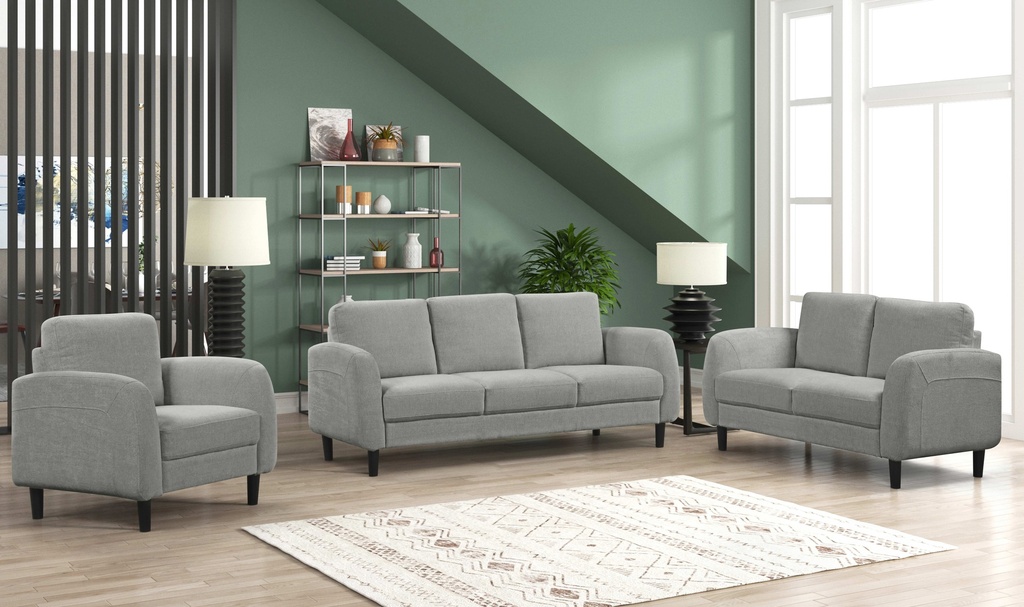 Sierra SOFA/LOVE SEAT/ CHAIR: 3 Piece (Grey)