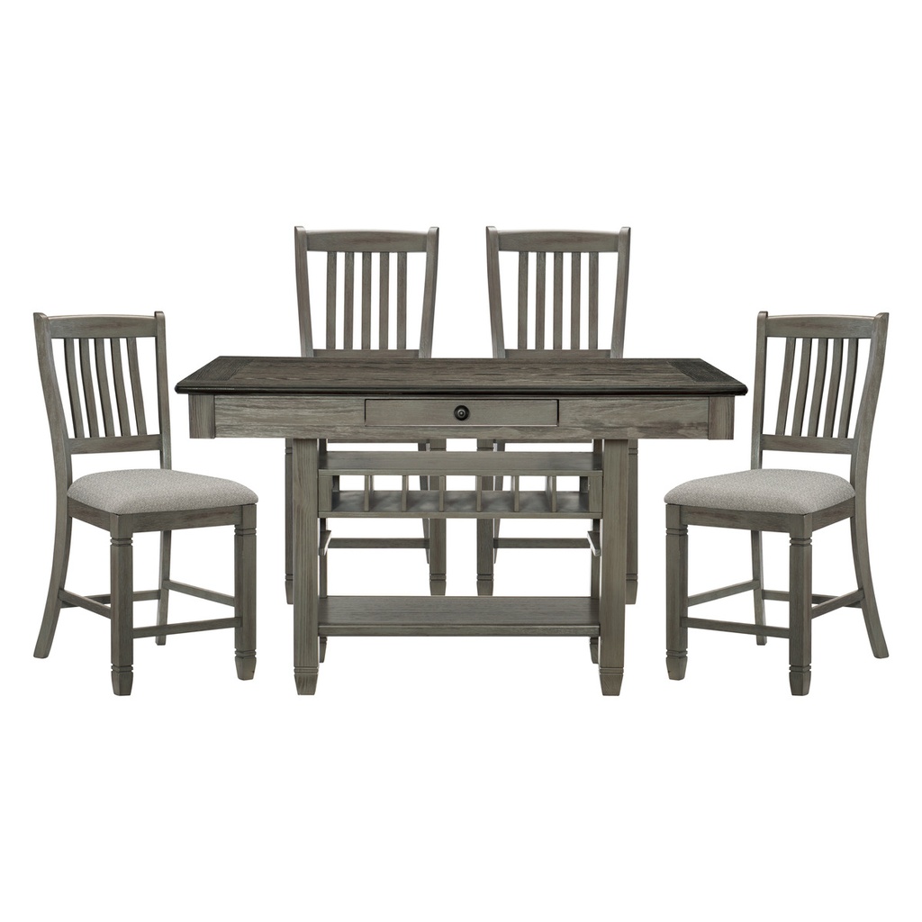 [5627GY-36*5] Granby 5-Piece Counter Height Dining Set