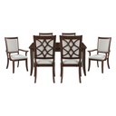 Claymont 7-Piece Extendable Dining Set with Lattice-Back Chairs