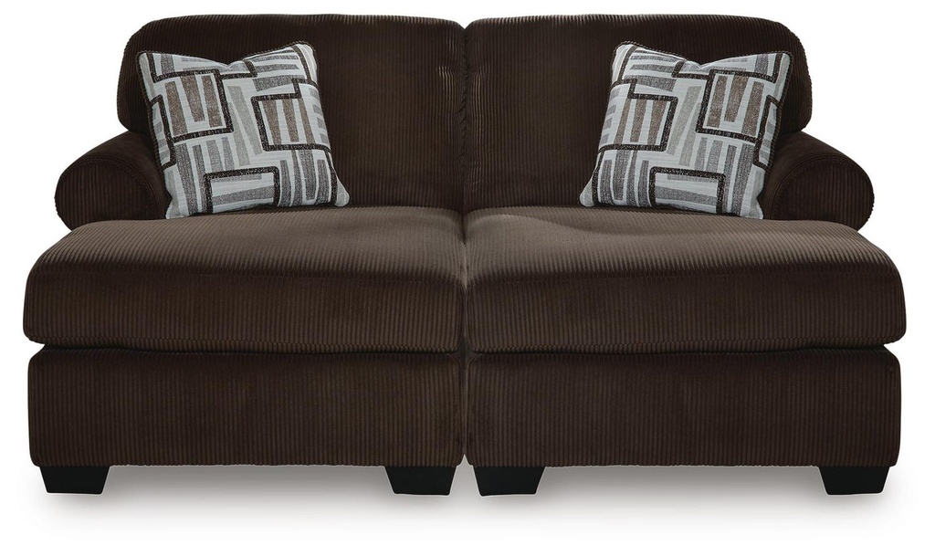 Kimlee Chocolate Brown 2-Piece Super Chaise