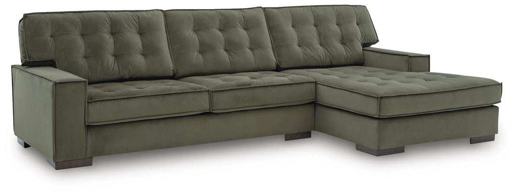 Caspian-Town Olive 2-Piece Sectional with Chaise