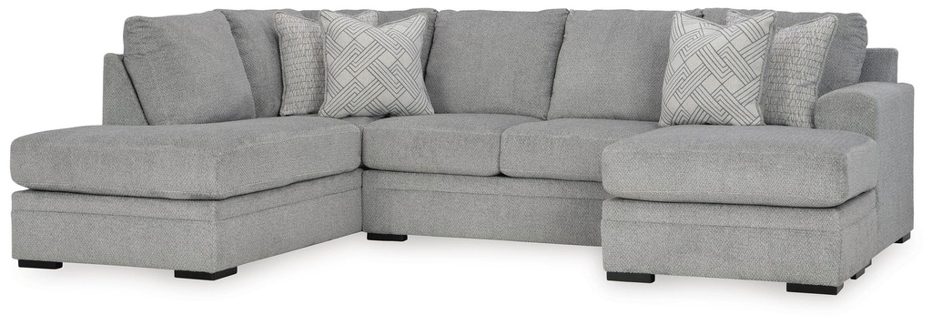 Casselbury Cement Grey 2-Piece Sectional with Chaise