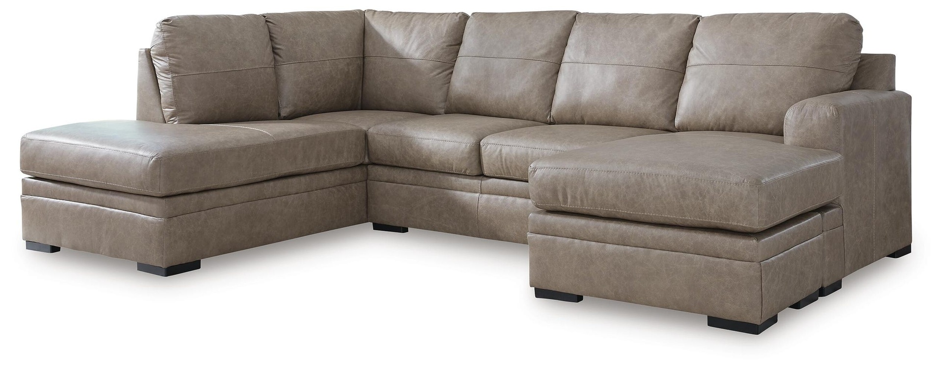 Amuleto 2-Piece Leather Sectional with Chaise 8