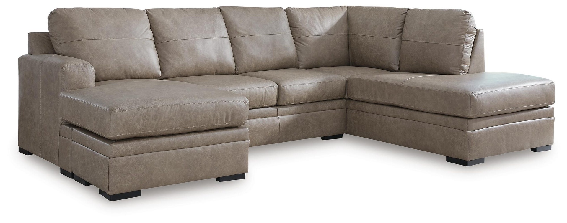 Amuleto 2-Piece Leather Sectional with Chaise 7