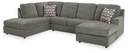 O'Phannon Herringbone Chenille 2-Piece Sectional with Chaise