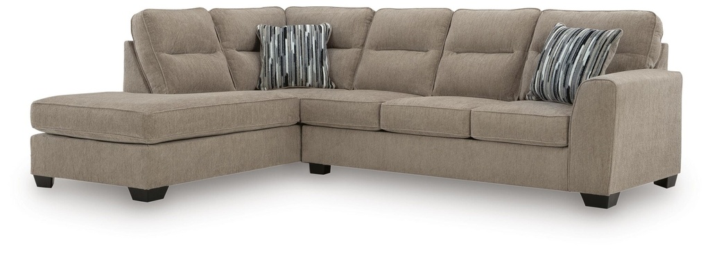Olten Mocha 2-Piece Sectional with Left-Facing Chaise