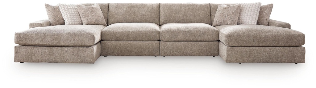 Nexora-Court 4-Piece U-Shaped Double Chaise Sectional