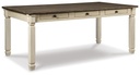 Bolanburg Two-Tone Rectangular Dining Table with 6 Drawers
