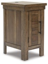Moriville Tobacco Brown Chairside End Table with USB Charging