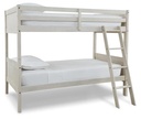 Robbinsdale Antiqued White Twin over Twin Bunk Bed with Ladder