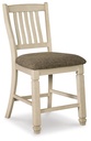 Bolanburg Antiqued White Upholstered Bar Stool