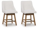 Cabalynn Upholstered Swivel Barstool