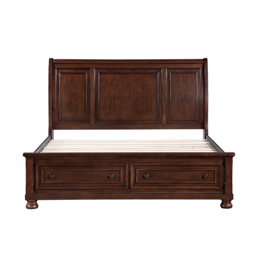 [1718NCQ] Begonia Bed with Storage (Light Cherry) (Queen)