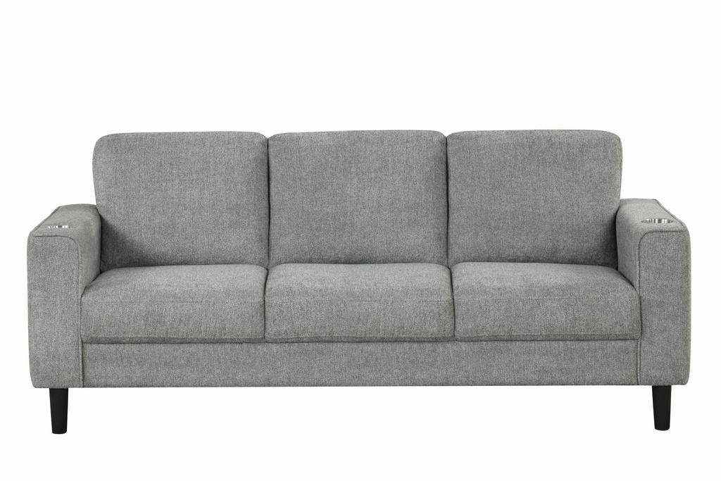 Sierra Tailored Modern Living Room Loveseat (Grey - Track Arm)