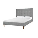 Slate Blue Curved Velvet Bed