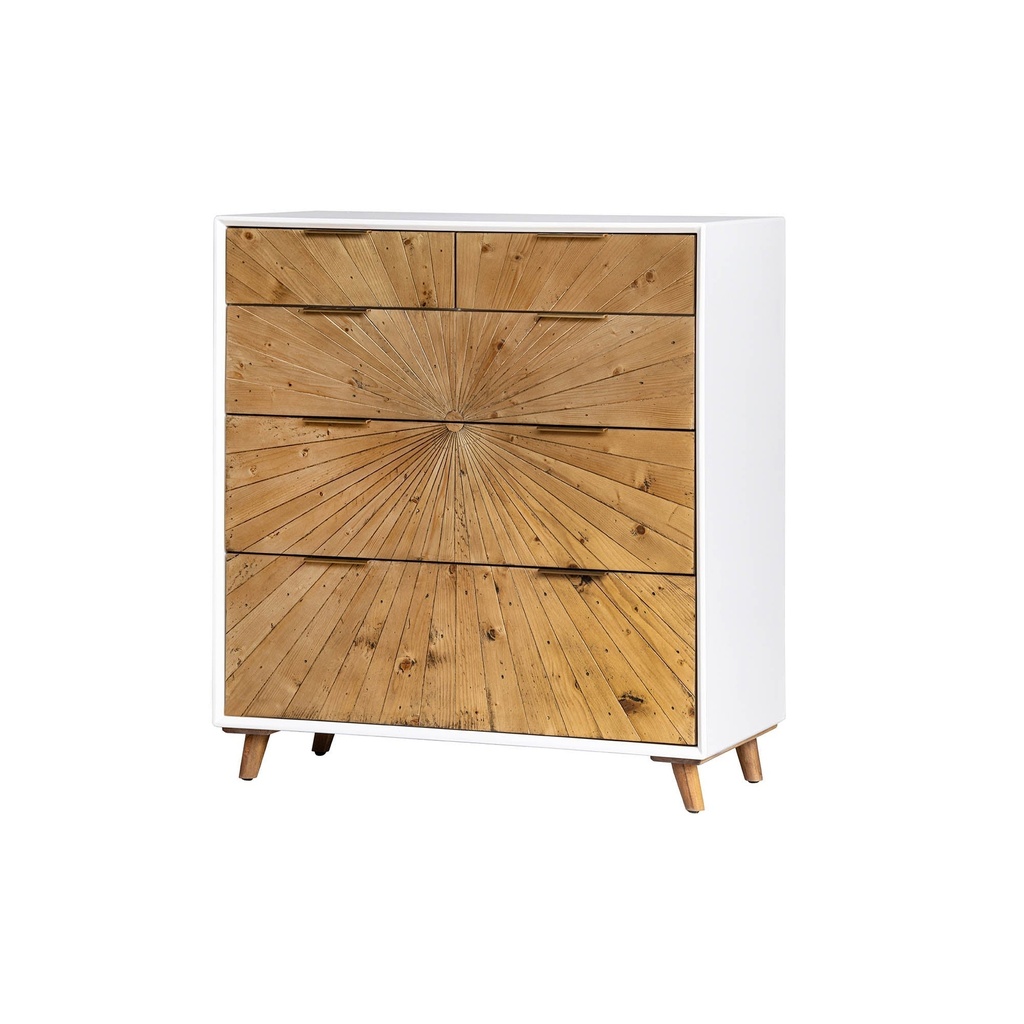 Sunburst Reclaimed Wood 5-Drawer Chest