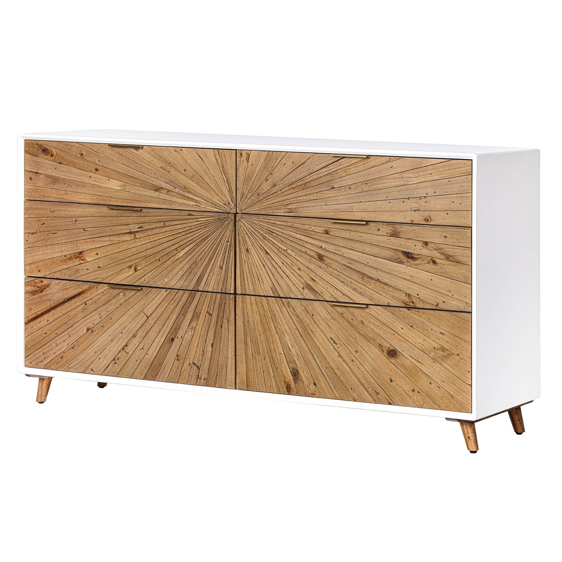 Sunburst Reclaimed Wood 6-Drawer Dresser 5