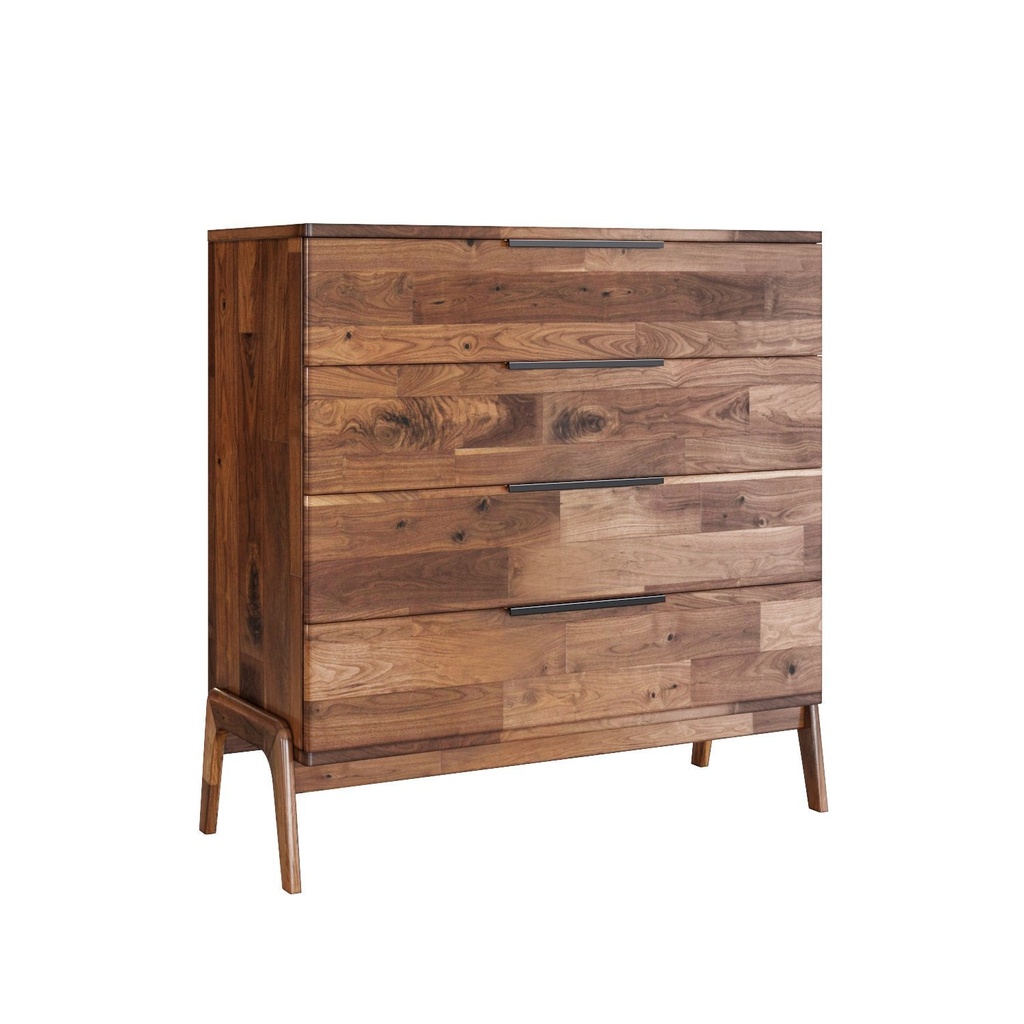 Charcoal Tufted Panel 4-Drawer Chest