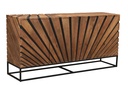 Grid Pattern Metallic Sideboard