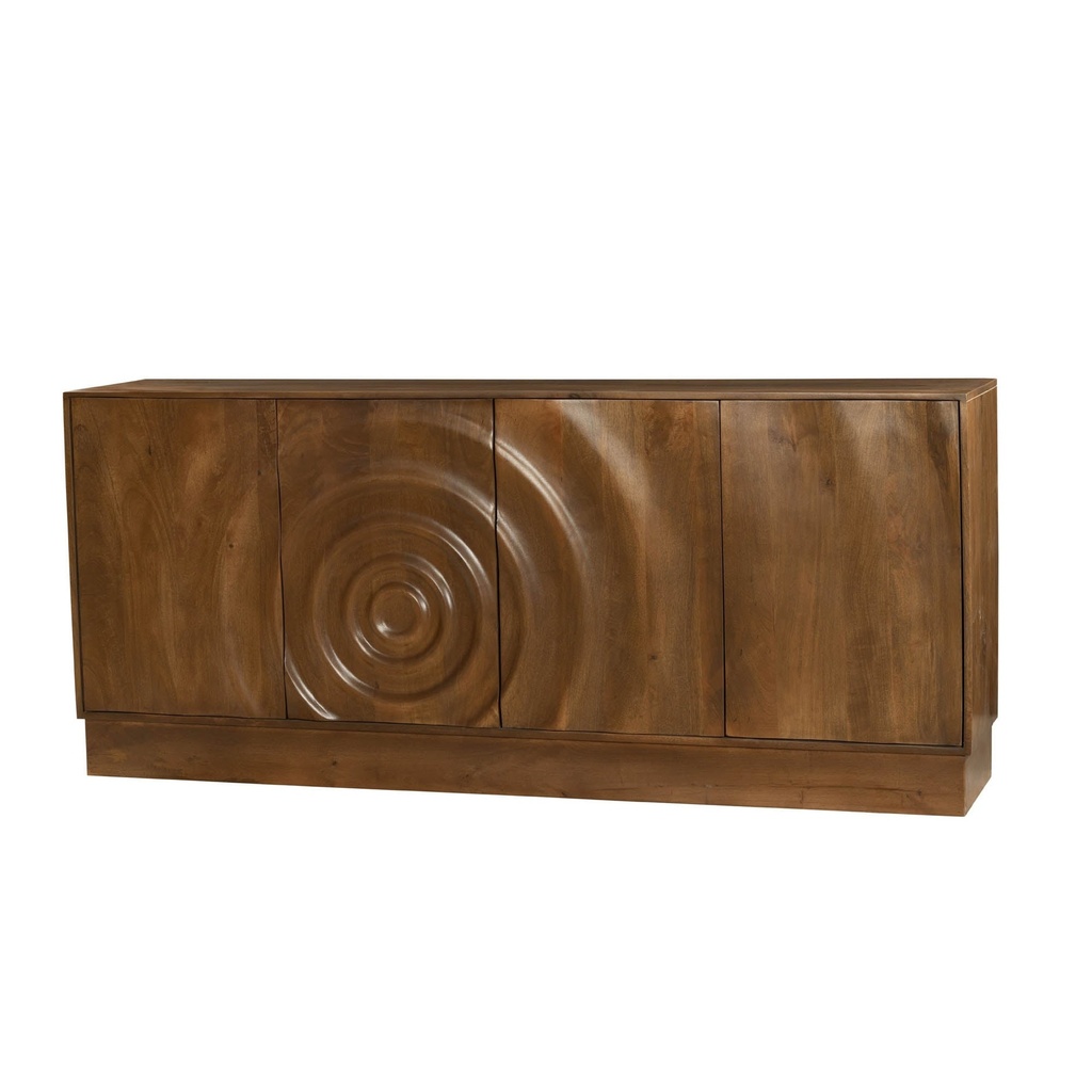 Ripple Carved Walnut Sideboard