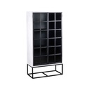 Windowpane Glass Tall Cabinet
