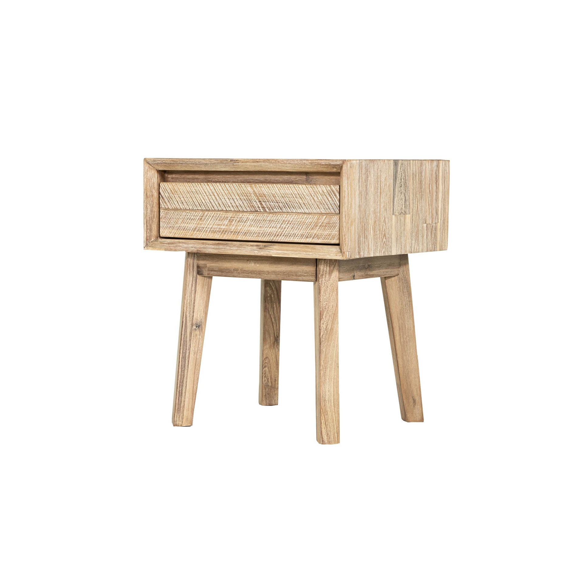 Crosshatch Wood 1-Drawer Nightstand 5