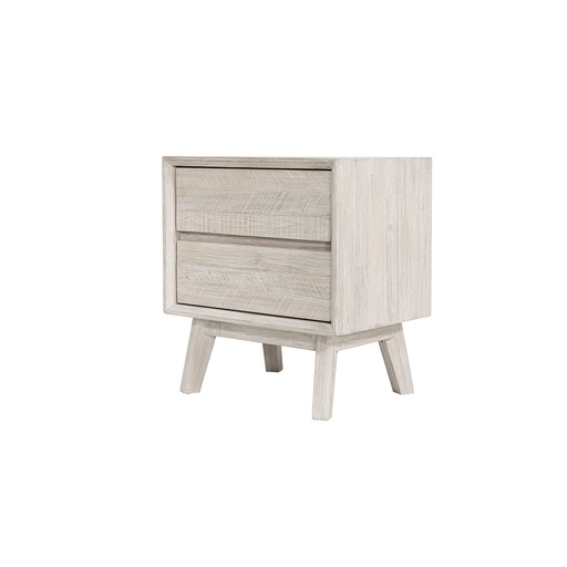 [GIA002-WW] Gia 2 Drawer Nightstand (Whitewash)