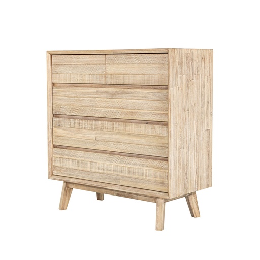 [GIA005] Gia 5 Drawer Chest (Light Driftwood)