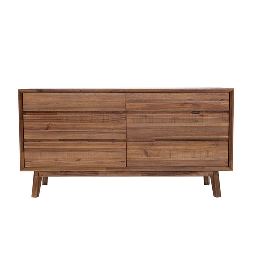 [GIA006-BRN] Gia 6 Drawer Dresser (Warm Pecan)