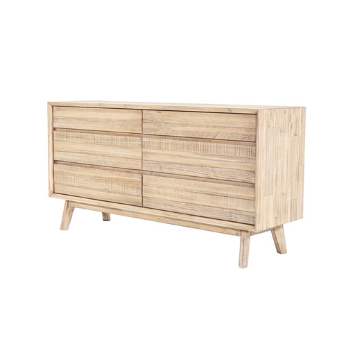 [GIA006] Gia 6 Drawer Dresser (Light Driftwood)
