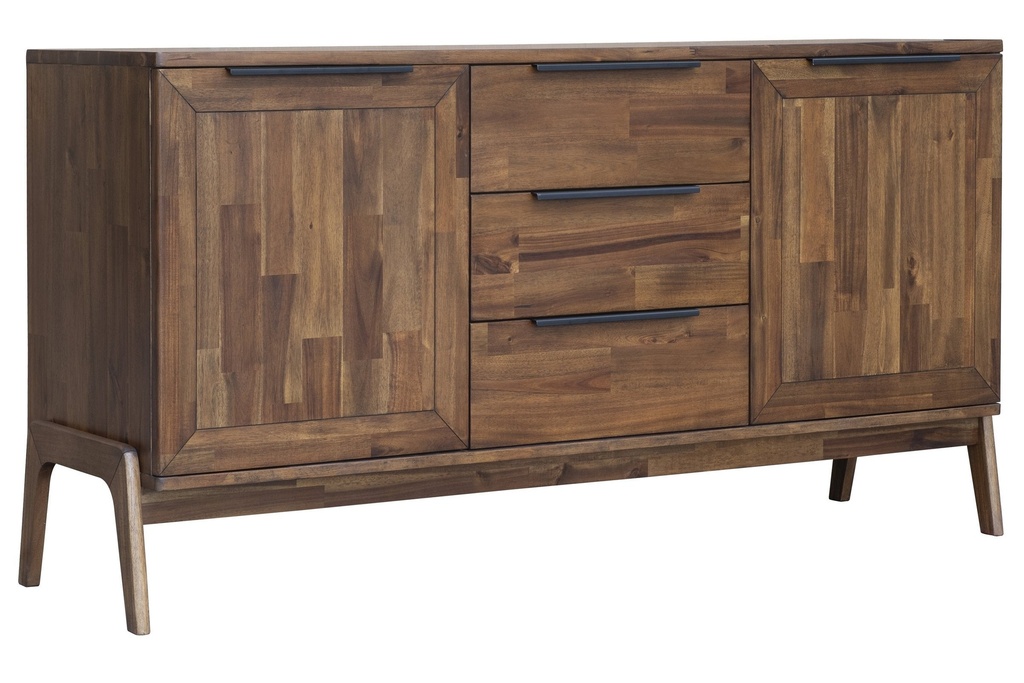 Mixed Panel Walnut Sideboard