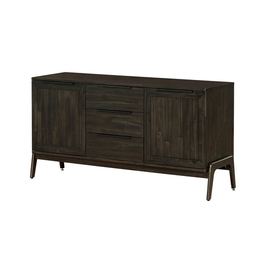 [REM04B-ABL] Mixed Panel Walnut Sideboard (Antique Black)