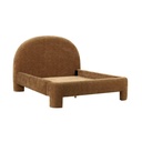 Ivory Boucle Curved Bed