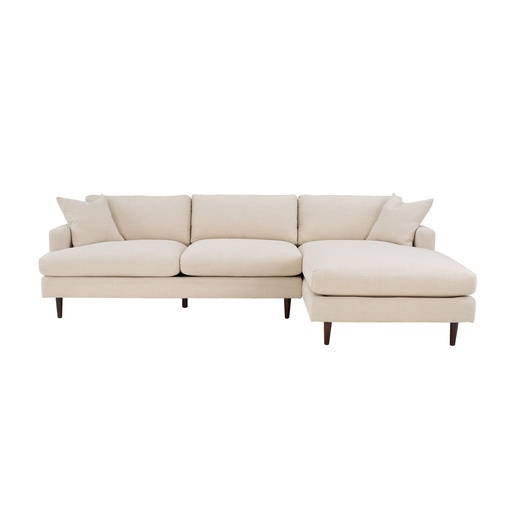 [PLU063-BL] Martha Sectional Sofa (Beach Alabaster) (Right-Hand Facing (RAF))