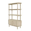 Coastal Bookcase with Two-Door Cabinet