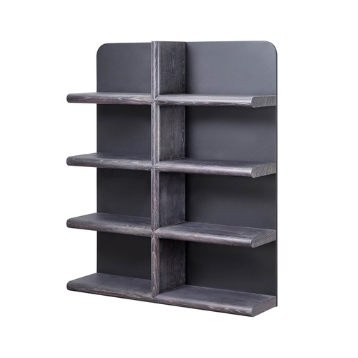 Smoked Black Modern Bookcase 5