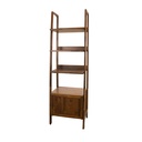 White Geometric Asymmetric Bookcase