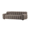 Cream Wood-Trim Sofa