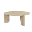 Oak Asymmetric Oval Coffee Table