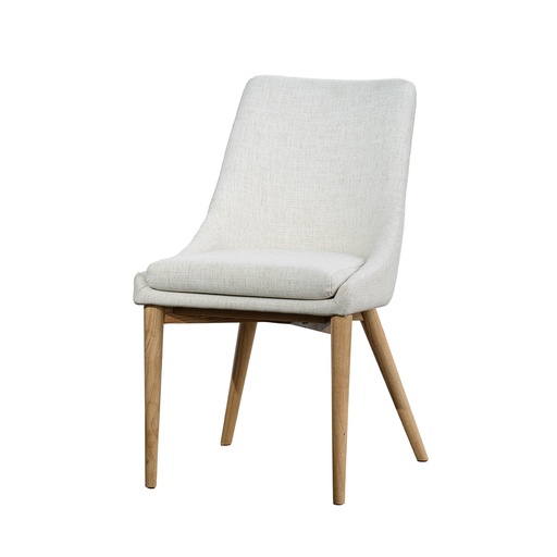 [FZV-01IVON] Fritz Side Dining Chair (Ivory w/ Natural Leg)