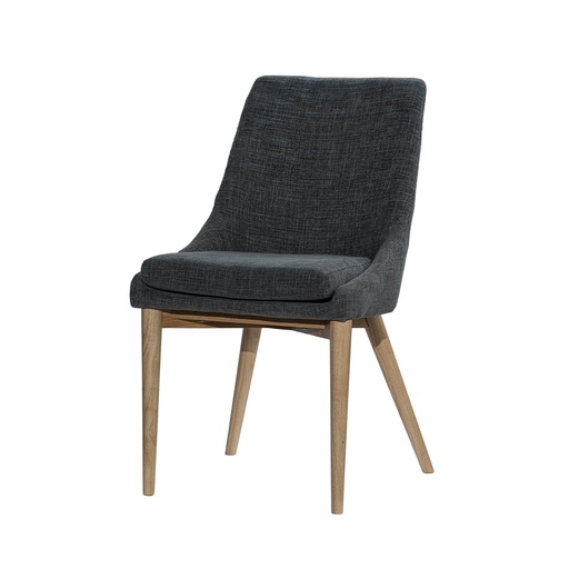 [FZV-01SLAN] Fritz Side Dining Chair (Slate w/ Natural Leg)