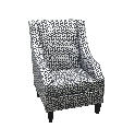 Haze Geometric Wingback Accent Chair