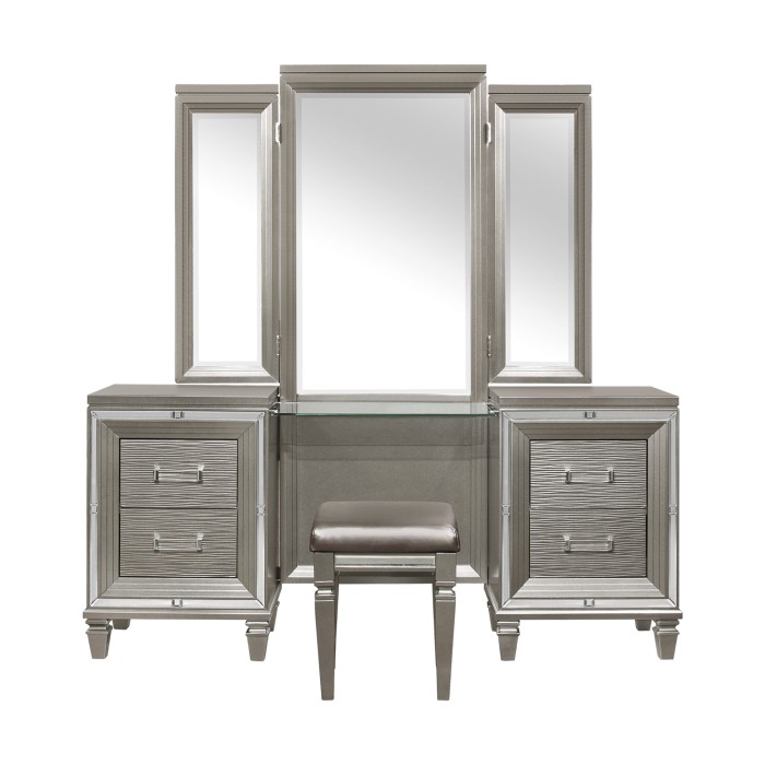 Tamsin Dressing Table with Mirror (Dark Champagne)
