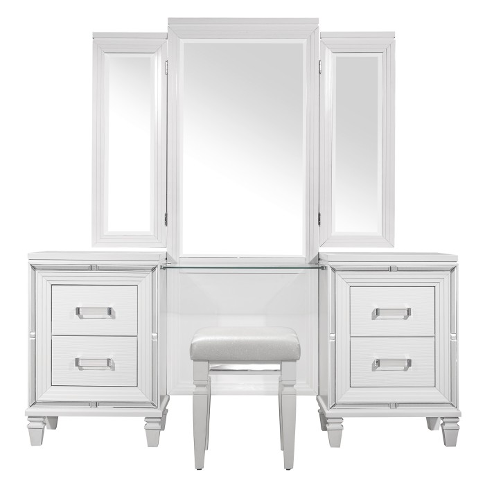 Tamsin Dressing Table with Mirror (White)